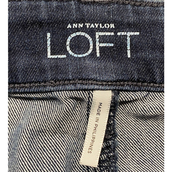 Ann Taylor Loft Blue Jeans Curvy‎ Skinny Stretch Pants Size 27/4 EUC - Picture 7 of 10